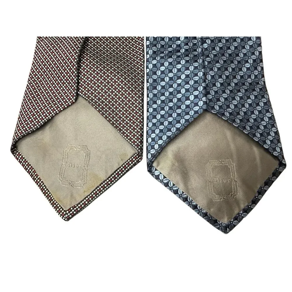Christian Dior silk tie Made in France lot of two